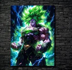 metal poster the legend broly,dragon ball ,Metal Poster - No Frame