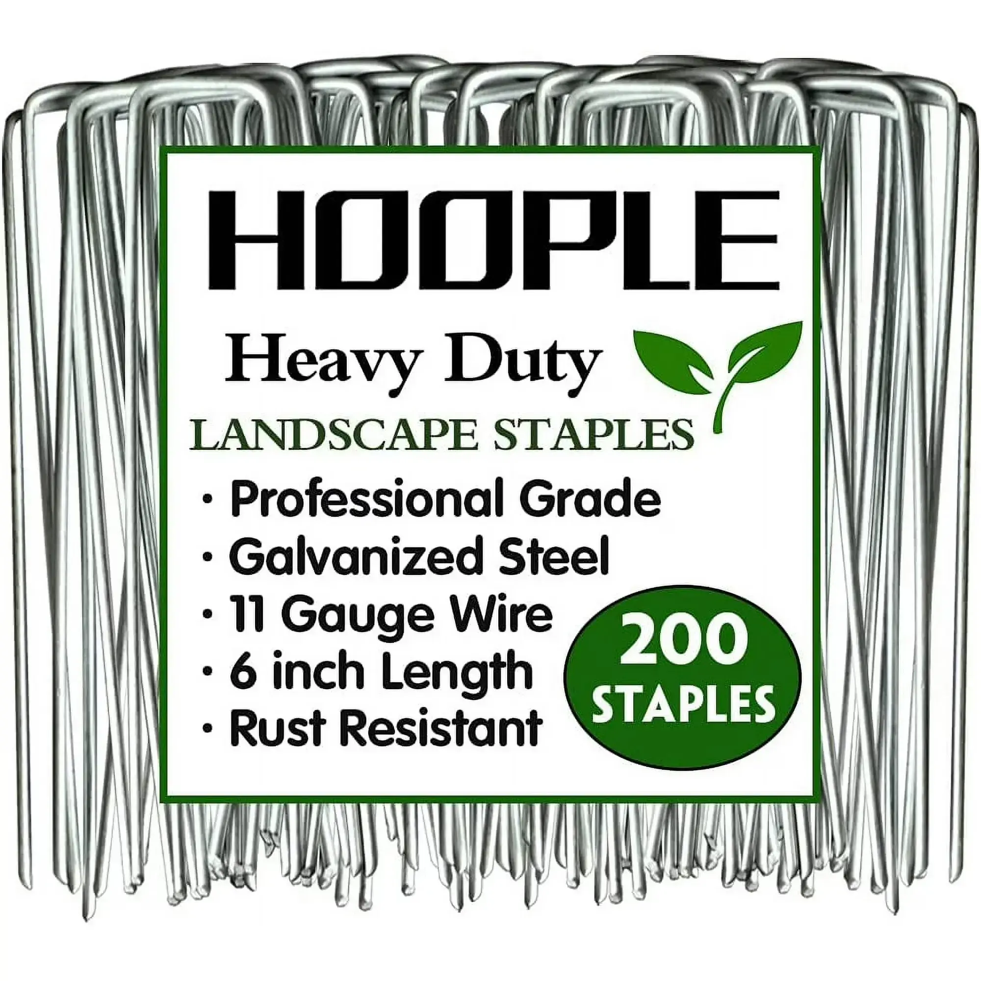 6 Inch Landscape Staples, Garden Stakes Galvanized Tent Stakes Heavy Duty 11 Gauge Landscaping Yard Ground Lawn Staples for Plant Cover, Turf,Grass Decoration summerwins