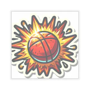Basketball Sticker - Waterproof Vinyl Decorative Tile Sticker
