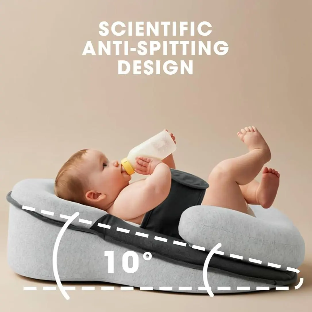 Baby Shower Gift – Feeding Pillow with Anti-Reflux Incline for Newborn Reflux Relief, Spit-Up Prevention & Comfortable Feeding Support