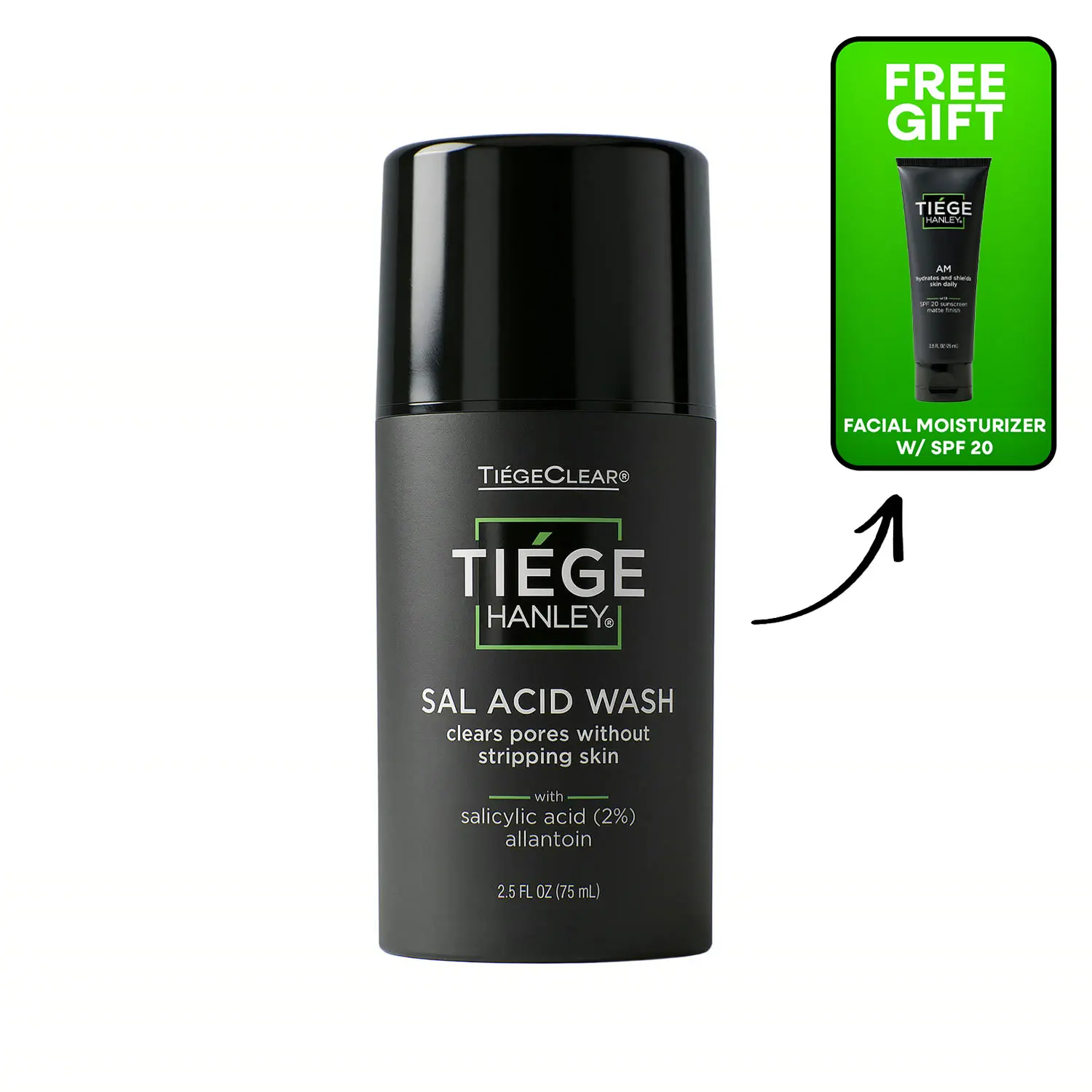 TiegeClear Salicylic Acid Face Wash - Acne Cleanser w/ Panthenol (B5) + Allantoin - Oil Control + Redness TiegeClear Salicylic Acid Face Wash - Acne Cleanser w/ Panthenol (B5) + Allantoin - Oil Control + Redness
