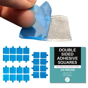 SoundAssured Adhesive For Acoustic Foam Panels - Double Sided Adhesive Squares For Easy Installation