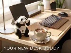 Powvan Kawaii Panda Desk Fan, Hot Beverage Cooler, Summer Office Essential