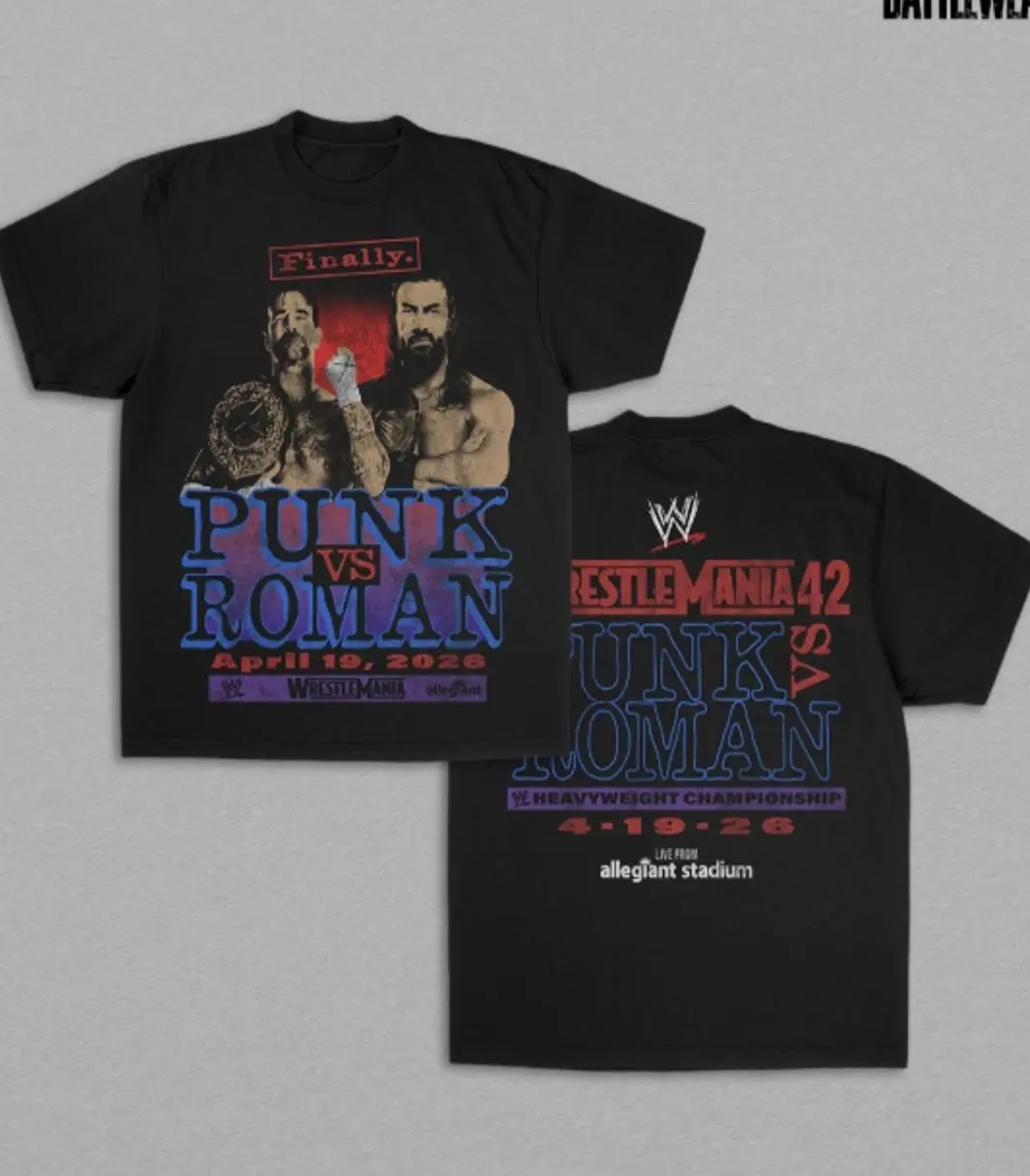 Represent your favorite wrestling rivalry with this Punk Roman Graphic T-Shirt featuring bold wrestling-inspired artwork. Designed for wrestling fans who appreciate legendary competitors and iconic moments, this premium graphic tee is perfect for live SW1