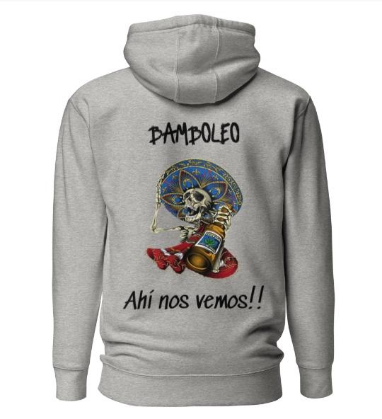 Bamboleo Unisex Hoodie Red/White/Grey/Bone Fitted Casual Winter Medium Length 100% Cotton Face 65% Cotton 35% Polyester Front Pouch Pocket Matching Flat Drawstrings 3-Panel Hood Women's Streetwear