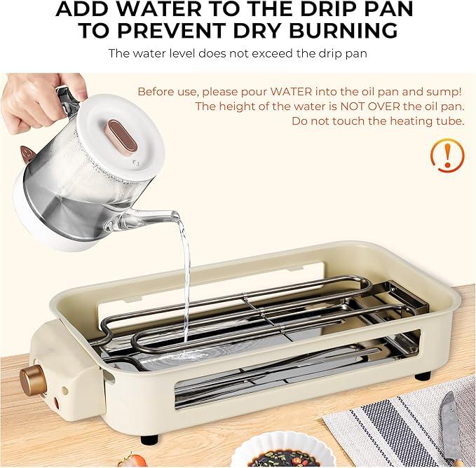 Indoor Smokeless Grill, Non-Stick Cooking Removable Plate1500W, Dishwasher Safe, Suitable for Grilling, Roasting &Frying Indoor Smokeless Grill, Non-Stick Cooking Removable Plate1500W, Dishwasher Safe, Suitable for Grilling, Roasting &Frying