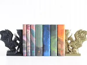 Dragon Bookend - Dragon Bookshelf Decor for Fantasy Book Readers