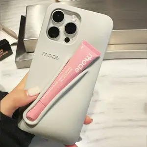 Aesthetic iPhone 11–17 Pro Max Case with Lip Gloss Slot Cute Protective Cover , Gift For Men And Women