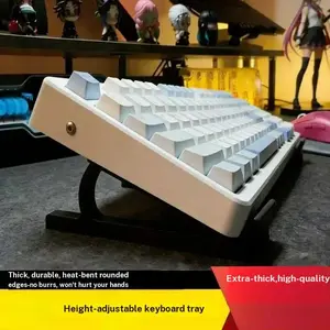 Portable minimalist keyboard riser provides stable support for all keyboard sizes Adjustable Desk Mount