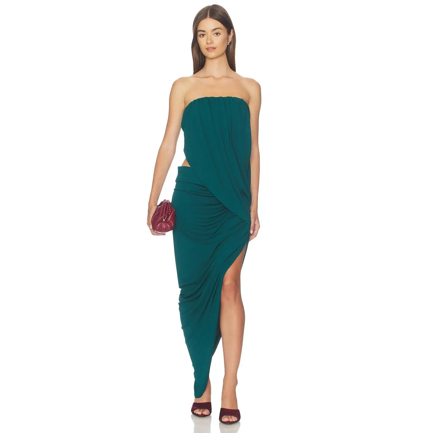 NBD Asha Maxi Dress in Deep Teal