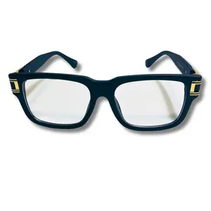 The Bass Unisex Rectangle Gazelle Glasses x Gold Accents x Available in Four Colors