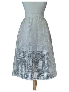 TOPSHOP Beige Lace Bell Shape Skirt - Size 6