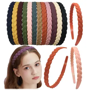 12 Pcs Women Thin Plastic Hair Headbands Hard Headbands with Teeth for Girls Fashion Accessories