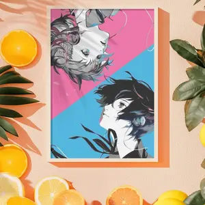 Persona 3 Reload Video Game Poster, Protagonist and Kotone Persona 3 Reload Gaming Decor Posters - Frame NOT Included