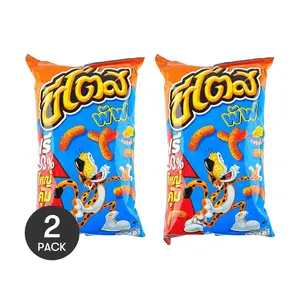Cheetos Thai Style Cheese Corn Sticks 2 Pack - Crunchy Snack 2.3 oz Each