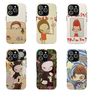 Colorful Y-Yoshitomo Nara Art Phone Case|Aesthetic Japan Cover For iPhone 17 Pro Max 16 15 14 13 12 11 for Samsung S21 S22 S23 S24 S25 S26 Phone Case|Tough Phone Case|gift for him for her|Best Gift