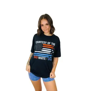 Stitched Smile - "Courtesy of the Red, White & Blue" Graphic Tee