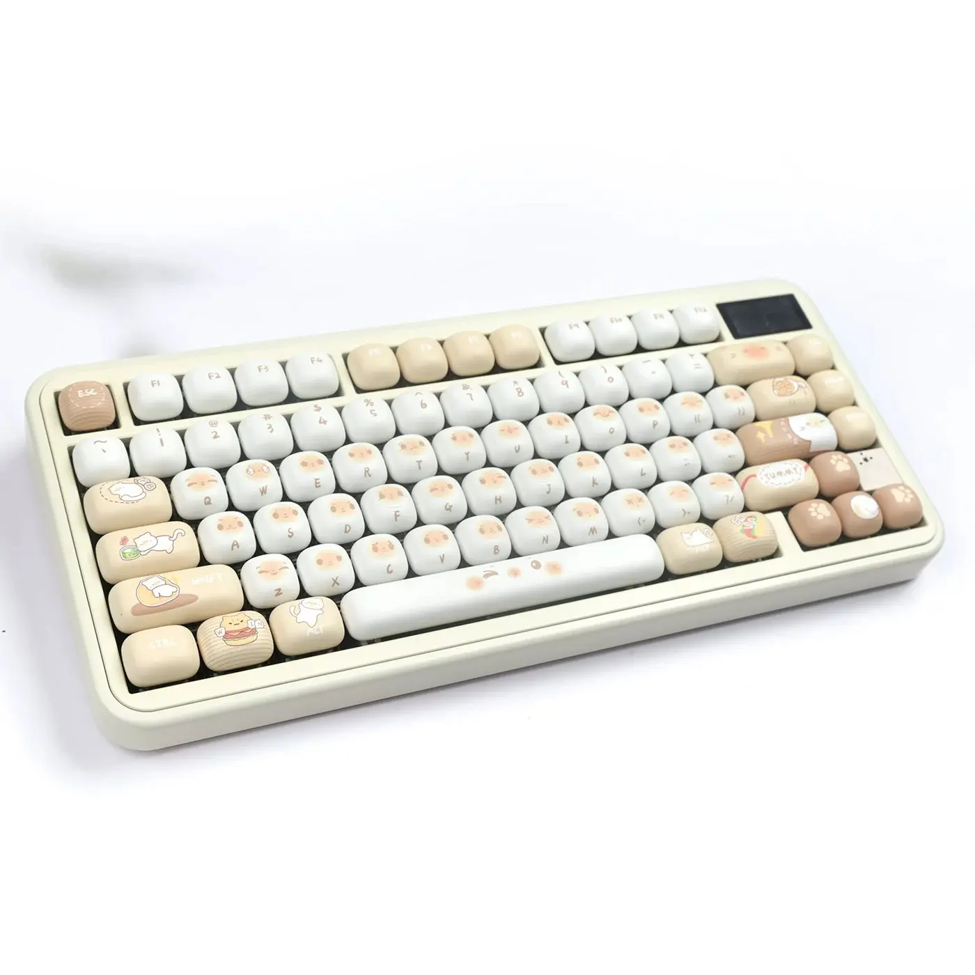 134 Key Bag  Cat Theme Pbt Keycaps, Keycap Set, Dye Sublimation Process, Mog Profile, Compatible with Mx Axis, for 61/64/68/87/96/104/108 Keyboards