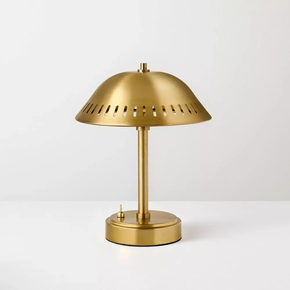 Portable Table Lamp Brass (Includes LED Light Bulb) - Hearth & Hand with Magnolia Portable Table Lamp Brass (Includes LED Light Bulb) - Hearth & Hand with Magnolia