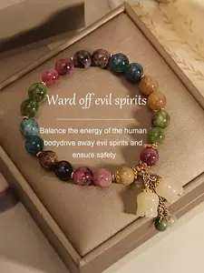 Lily of the valley pendant colored beryl bracelet, Pretty Bracelet, Back to school season Expel evil spirits to ensure safety Help improve career luck Exquisite gift for family, good friends, teachers Beaded Bracelet