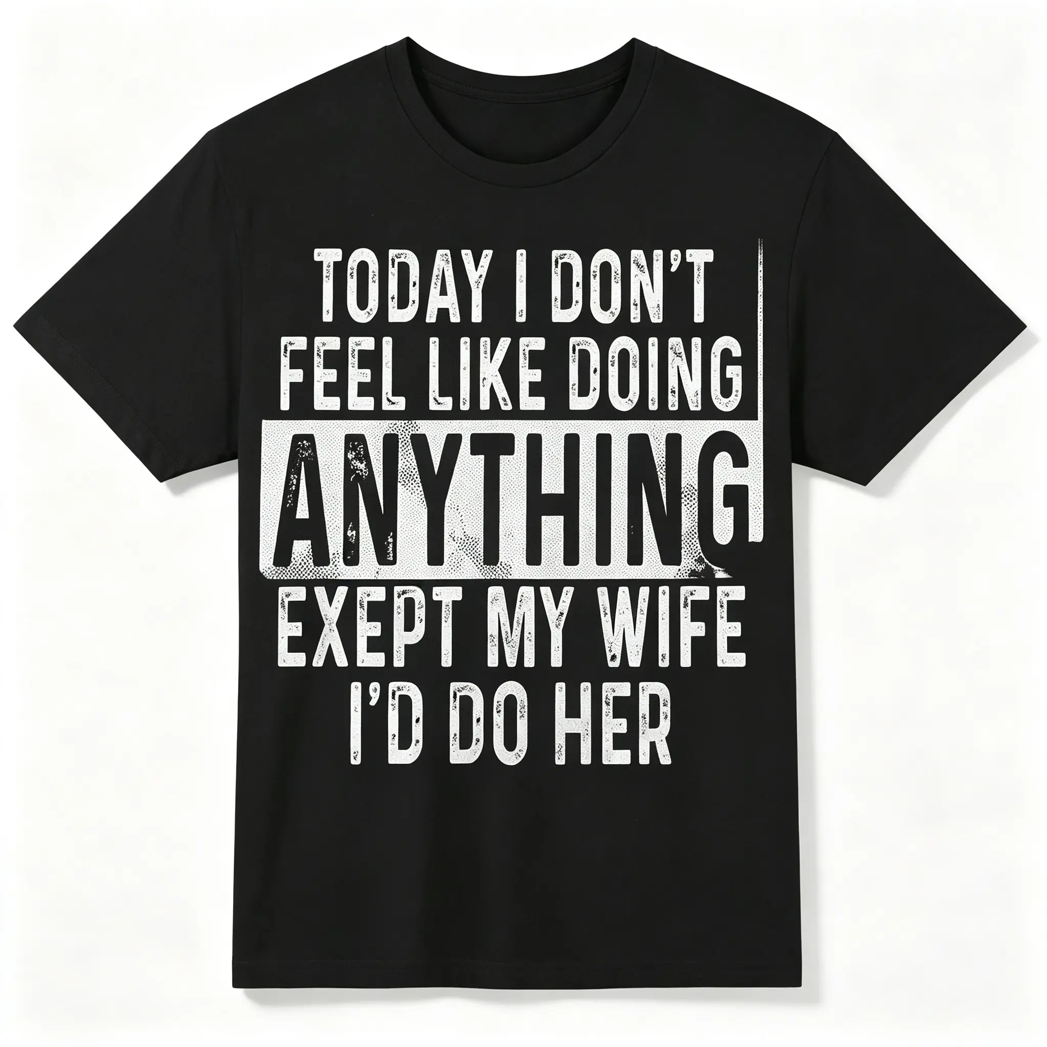 Men's Short-Sleeve Funny Marriage Humor T-Shirt, Menswear Top, Wifey Life Quote Casual Round Neck Soft Cotton Tee, Machine Washable Gift For Husband, Plus Size
