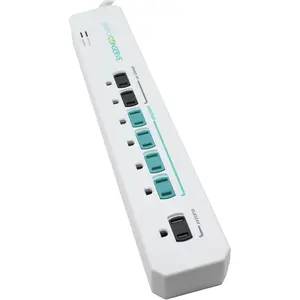 Simply Conserve Advanced Power Strip SC73T1, Surge Protector Outlets, White Power Strip Extension Cord with Multiple Outlets, Power Surge Strip for Electronics, Energy Saver Device