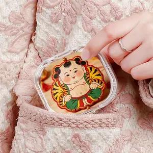 New Year Doll Hair Tie Storage Box, Thickened Plastic Bedroom Container for Scattered Hair Ornaments