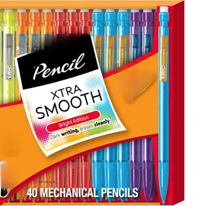 Xtra Smooth Bright Edition Mechanical Pencils, 0.7 mm Medium Point, 40-Count Bulk Office & School Supplies, Writing Tool for Students and Teachers