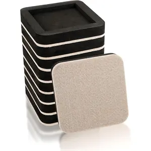 Upgraded Felt Furniture Sliders for Hardwood Floors - 8 count 4" Furniture Movers Sliders with   Design, Easily Move Any Item While Protect The Floor