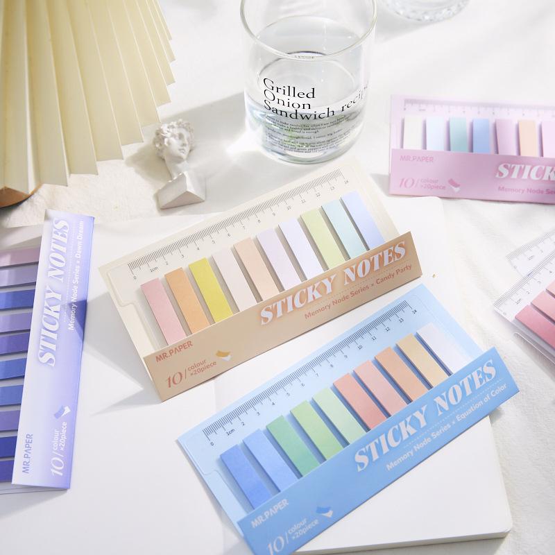 6 models 1200 index stickers Simple Morandi colour post it notes Gradient colour suitable for notebook reading marks