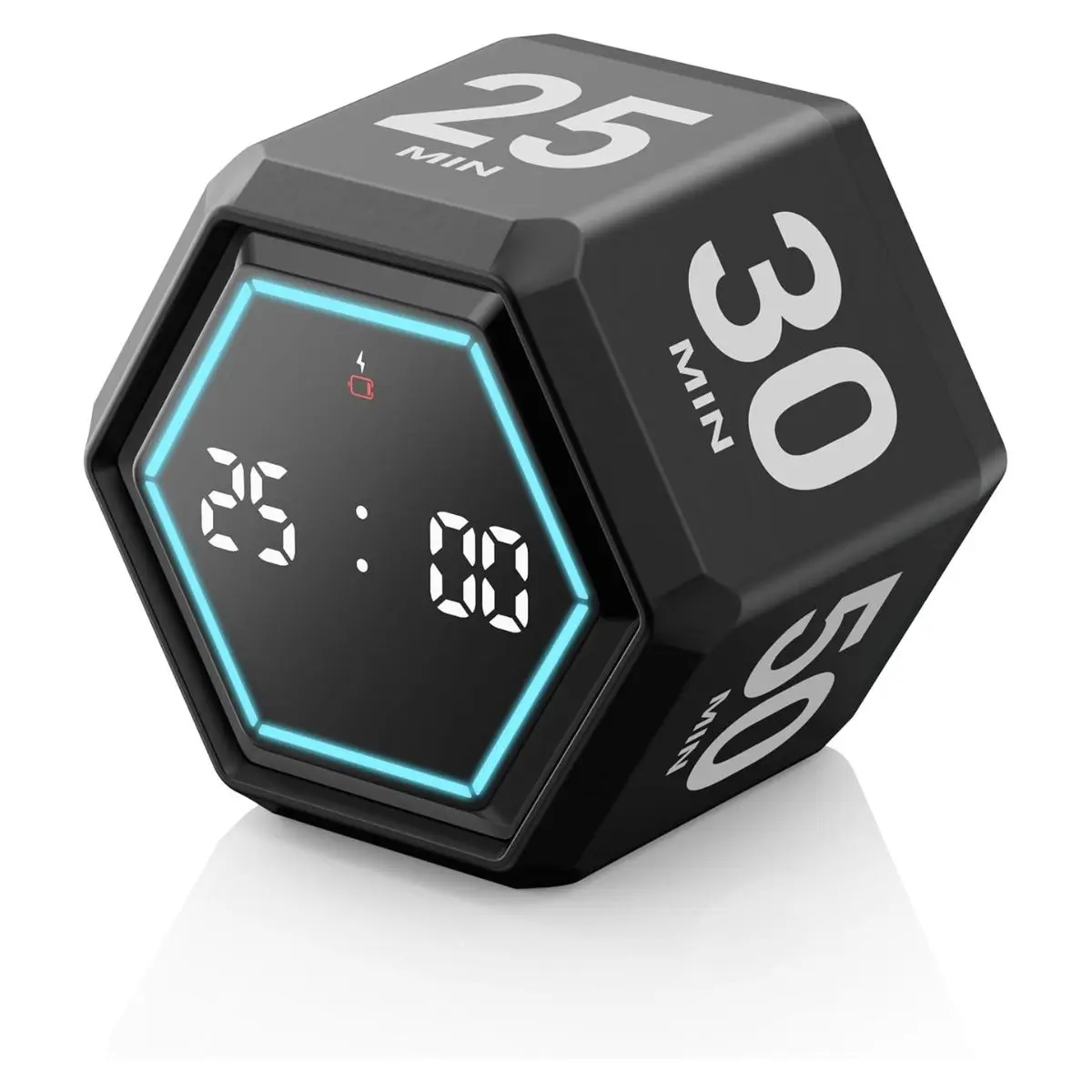 Cube Pomodoro Timer – 6 Preset Countdown Timer with Silent & Vibration Alerts for Work, Study & Focus