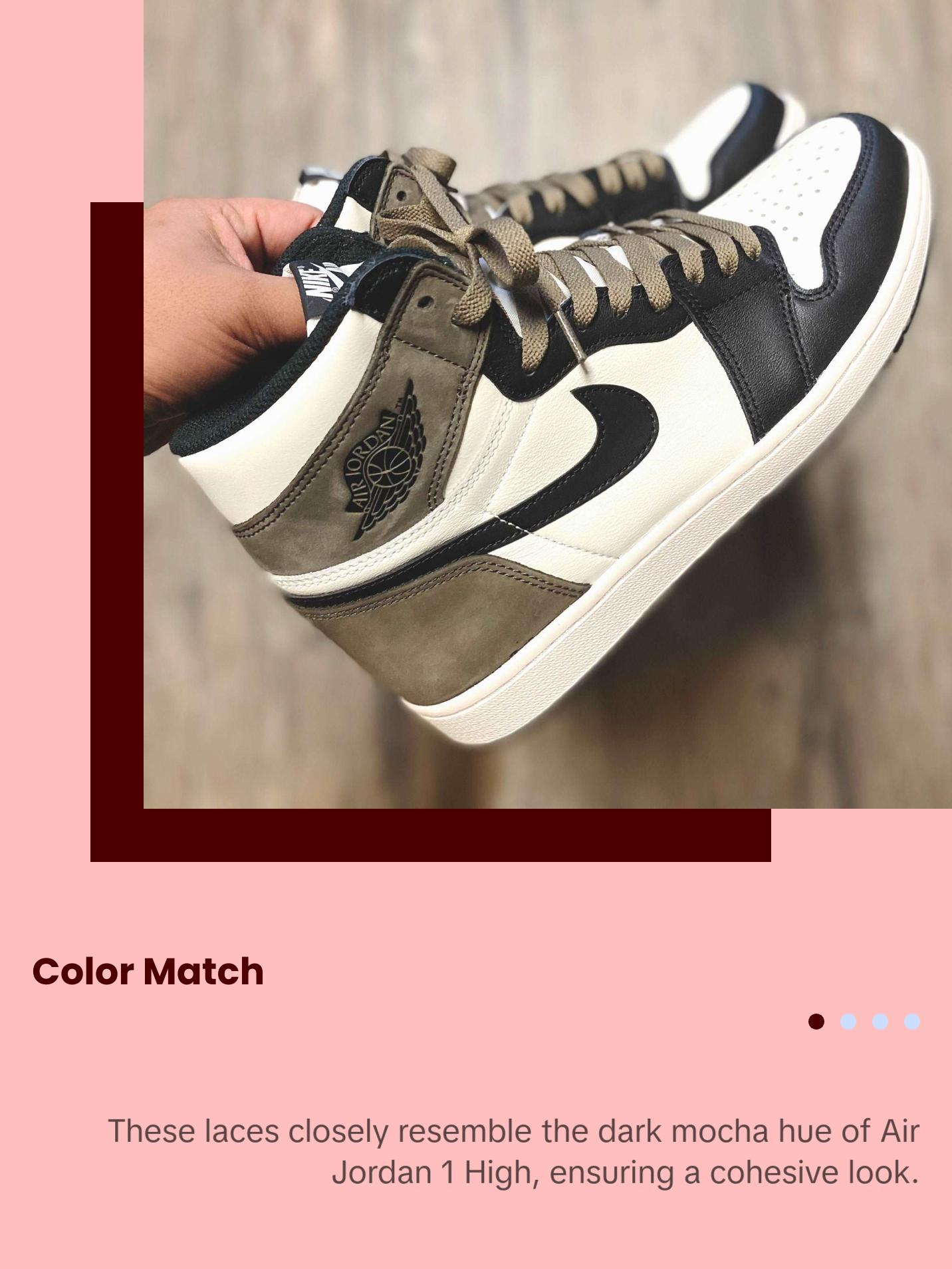 Mocha Jordan 1 Replacement Shoelaces