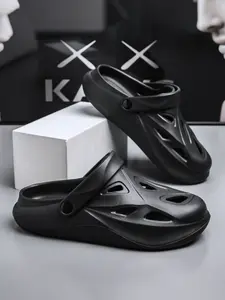 Women's Fashionable Solid Color Platform Clogs, Casual Comfortable Breathable Non-slip Clogs, Trendy All-match Clogs for Indoor & Outdoor Wear, Breathable Lightweight Clogs