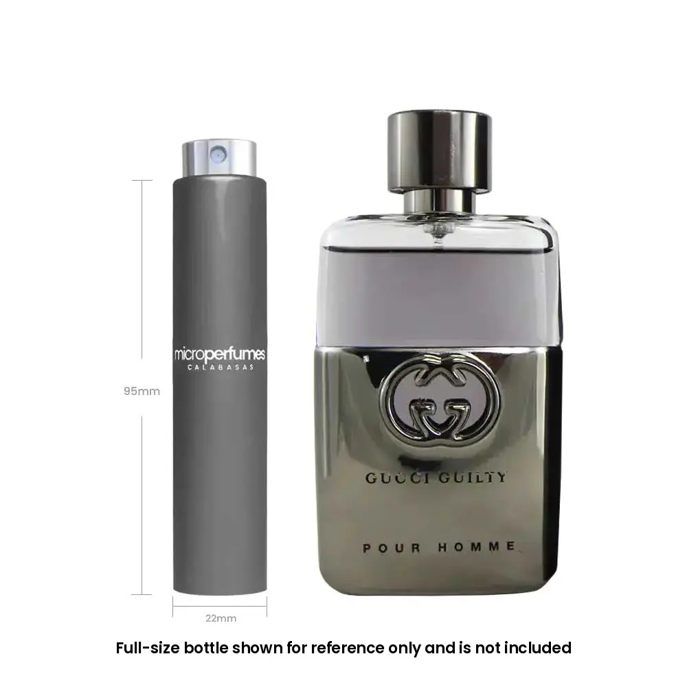 Gucci Guilty Pour Homme EDT For Men – 0.17 fl oz / 5 mL Travel Spray Decant, lavender, lemon, orange blossom, Gift for Him, Independently Rebottled by MicroPerfumes