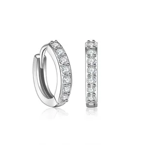 Women's European-Inspired Shiny Silver Earrings Set, Unisex Metal-Coated Sparkling Silver Earrings with Rhinestone Accents, Durable Elegant Versatile for American Style Fashion
