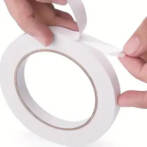 1pc Craft Double-sided Tape, Art Double-sided Tape, DIY Photo Scrapbook Tape, Tape Adhesive, Gift Packaging, Paper Backing, Office School, Party, Business Card Printing, Strong Adhesion