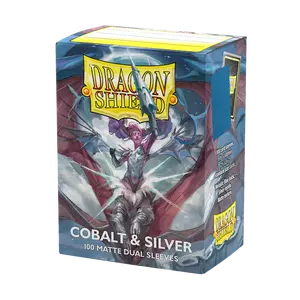Dragon Shield Dual Sleeves 100ct Box - Cobalt and Silver