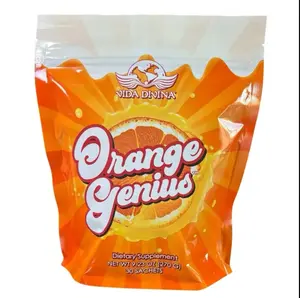 Orange Genius Juice Beverage - 30 Servings of Natural Ingredients for Energy and Concentration - Ideal for Healthy Living - Vitamin, Fruit