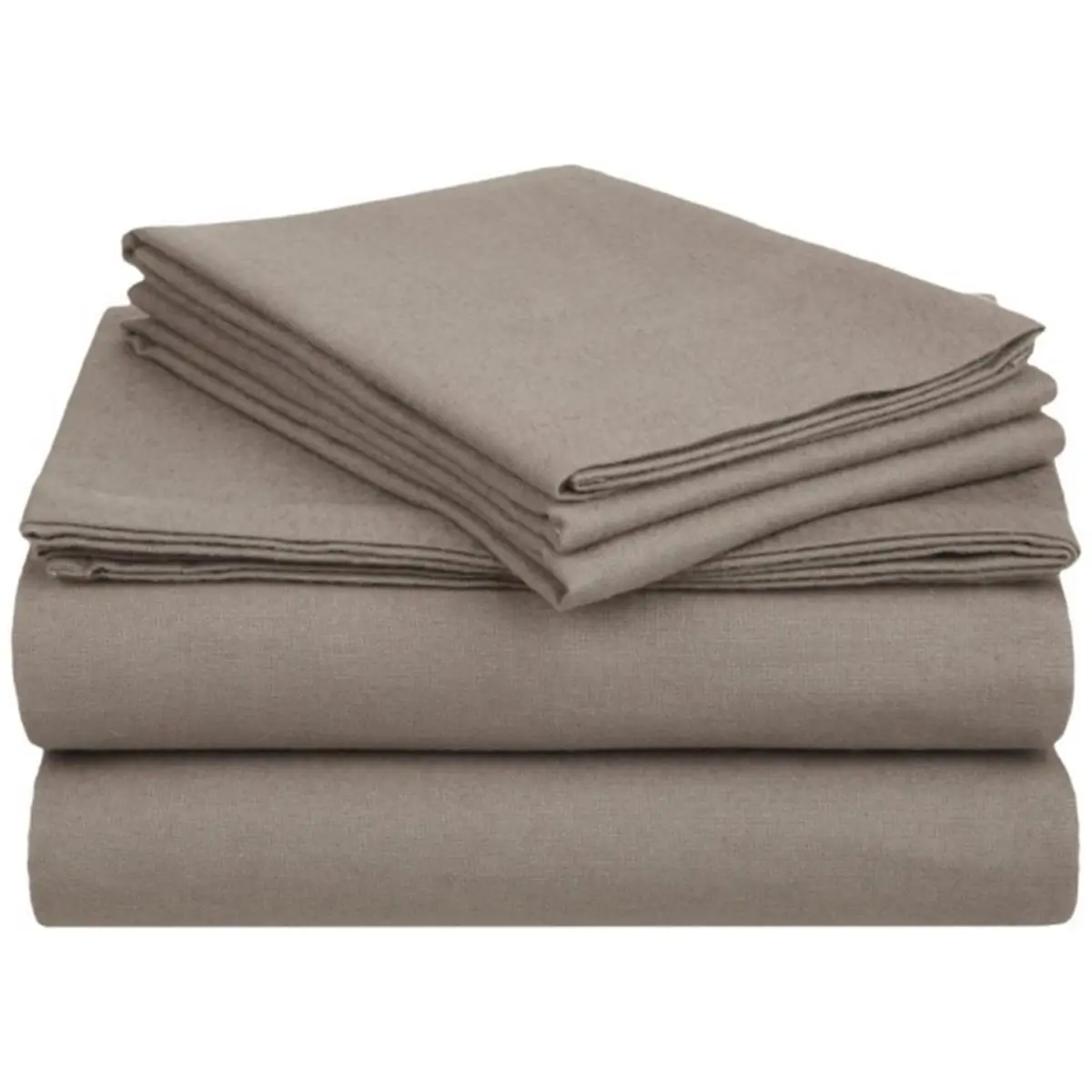 Impressions by Luxor Treasures 100 Cotton Flannel 3-Pieces Twin Bedding Sheets Set, Solid Color, Soft Comfy - Grey