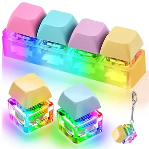 Stress Relief Keyboard Toy with LED Lights, Sensory Fidget Toy for Adults, Anxiety and Pressure Relief, Clicking Sounds, Fun Office Desk Accessory, Boys & Men gifts, Fidget Cube, Stress Relief Model