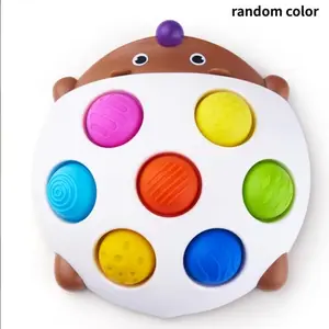 Hedgehog Press-And-Release Soothing Toy, Infant Sensory Development Toy, Christmas Sock Filler, Push-Pull Bounce Busy Board, Montessori Educational Toy