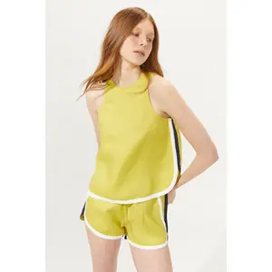 Anna Linen Top - Pistachio