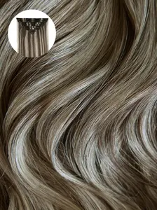 Brown/Blonde Highlights (P5/16) Seamless Clip-Ins