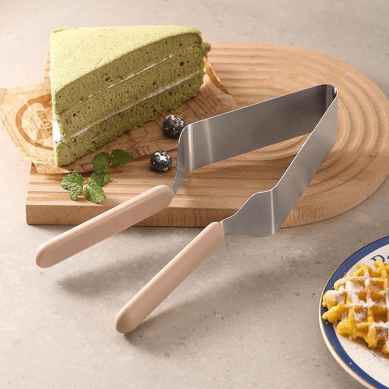 1pc Stainless Steel Cake Server, Metal Cake Slicer, Cake Turner, Food Contact Safe Baking Tool, Modern Simple Design for Home and Hotel Use, Triangle Cake Transfer for Eid Mubarak, Baking Utensils Supplies