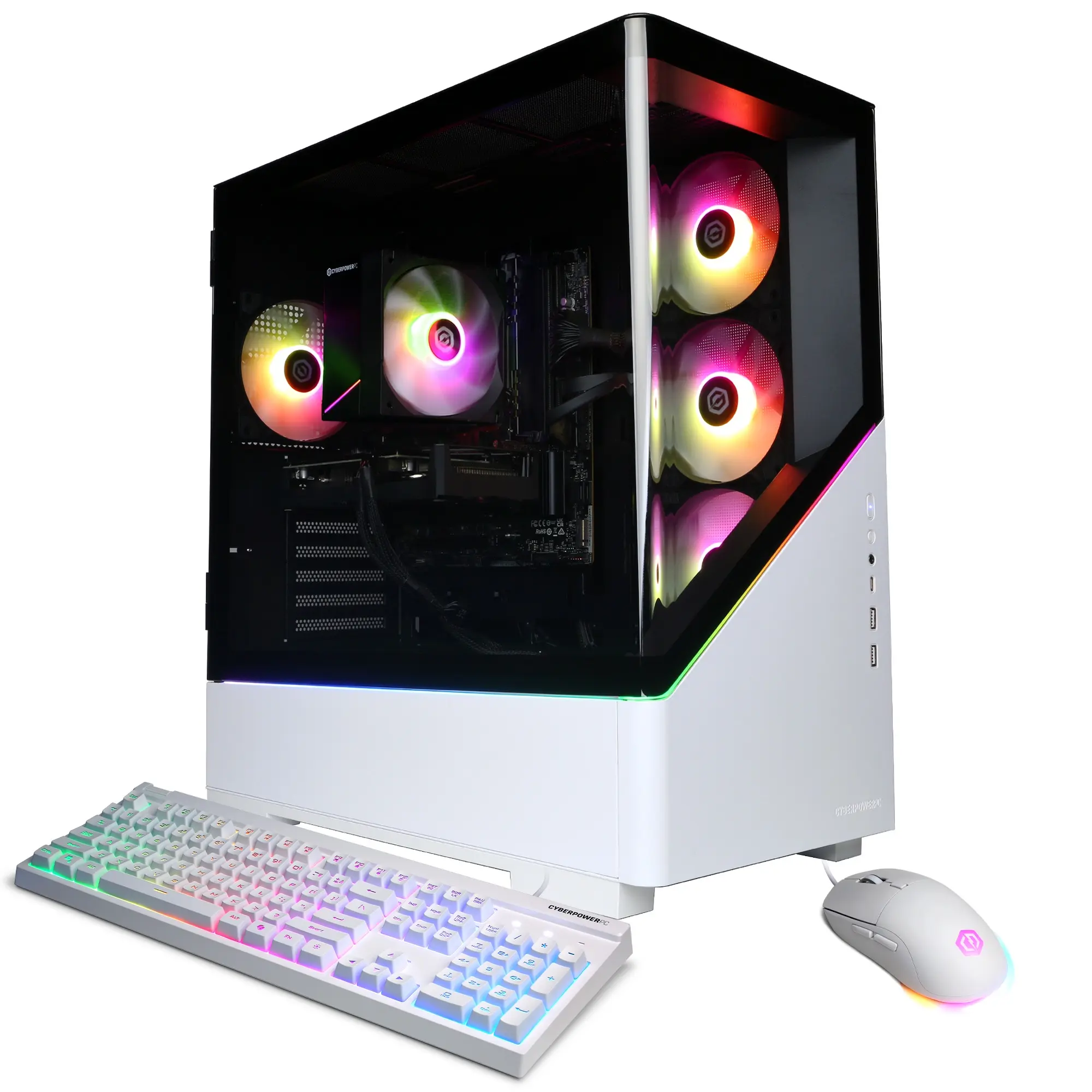 CyberPowerPC GXi11240CPGV22 Gaming Desktop PC, Intel Core Ultra 5 225F, 16GB DDR5, GeForce RTX 5060 8GB, 2TB PCIe 4.0 NVMe SSD, WiFi/BT, RGB Gaming Keyboard/Mouse & Windows 11 Home