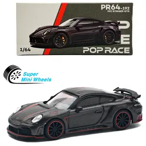 Pop Race 1:64 Porsche 992 Stinger GTR Carbon Black #192