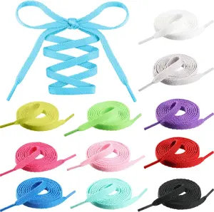 12 Pairs 40 Inch Colored Flat Shoe Laces Athletic Shoelaces Replacements for Sneakers