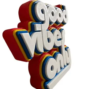 Good Vibes Wall or Desk Sign - Decorative Decoration for Room, Ideal for Home or Office Use