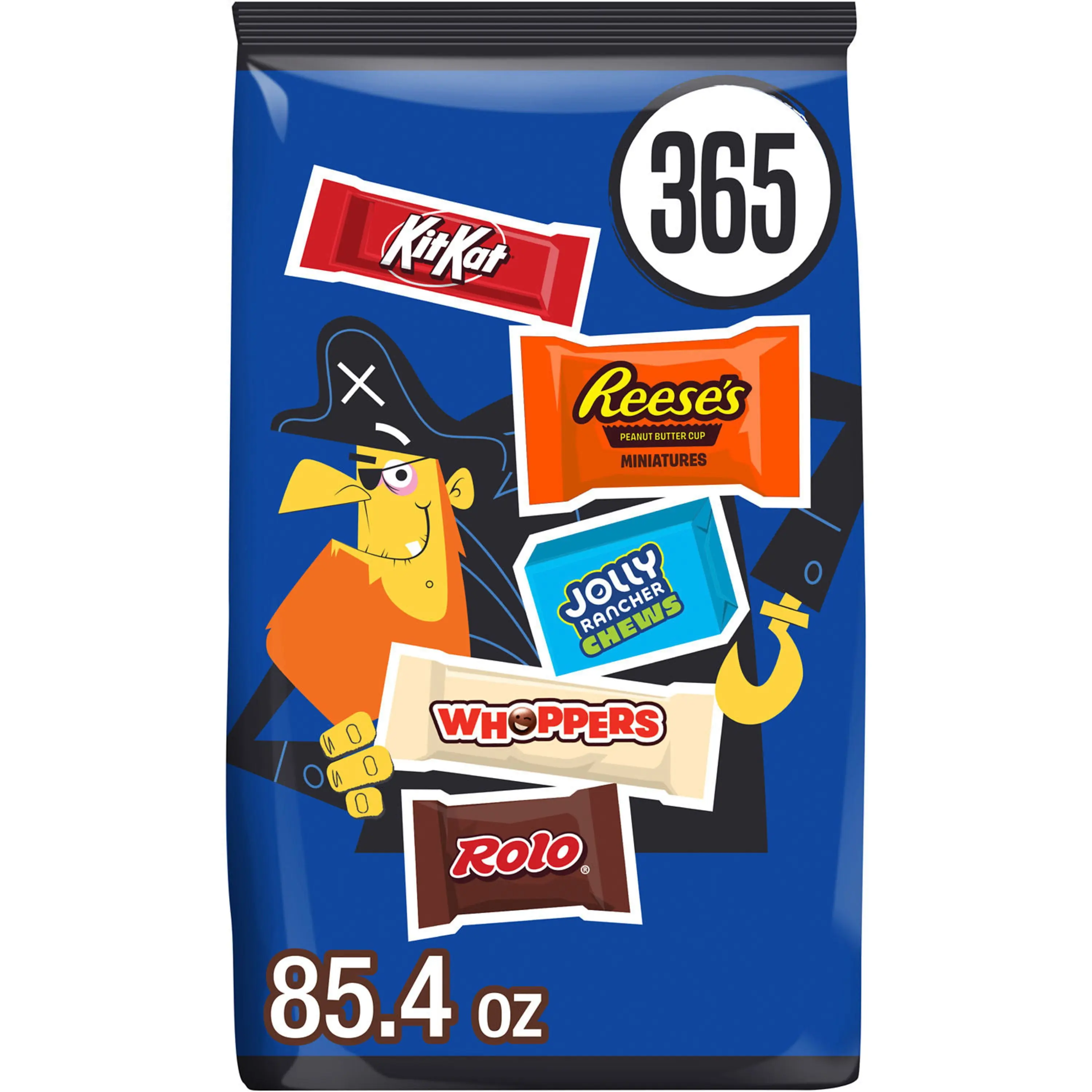 HERSHEY'S Halloween Candy Variety Pack 365 pcs | Kit Kat Reese's Rolo Whoppers Jolly Rancher
