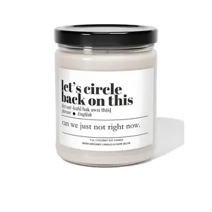 Let's Circle Back Funny Coworker Candle
